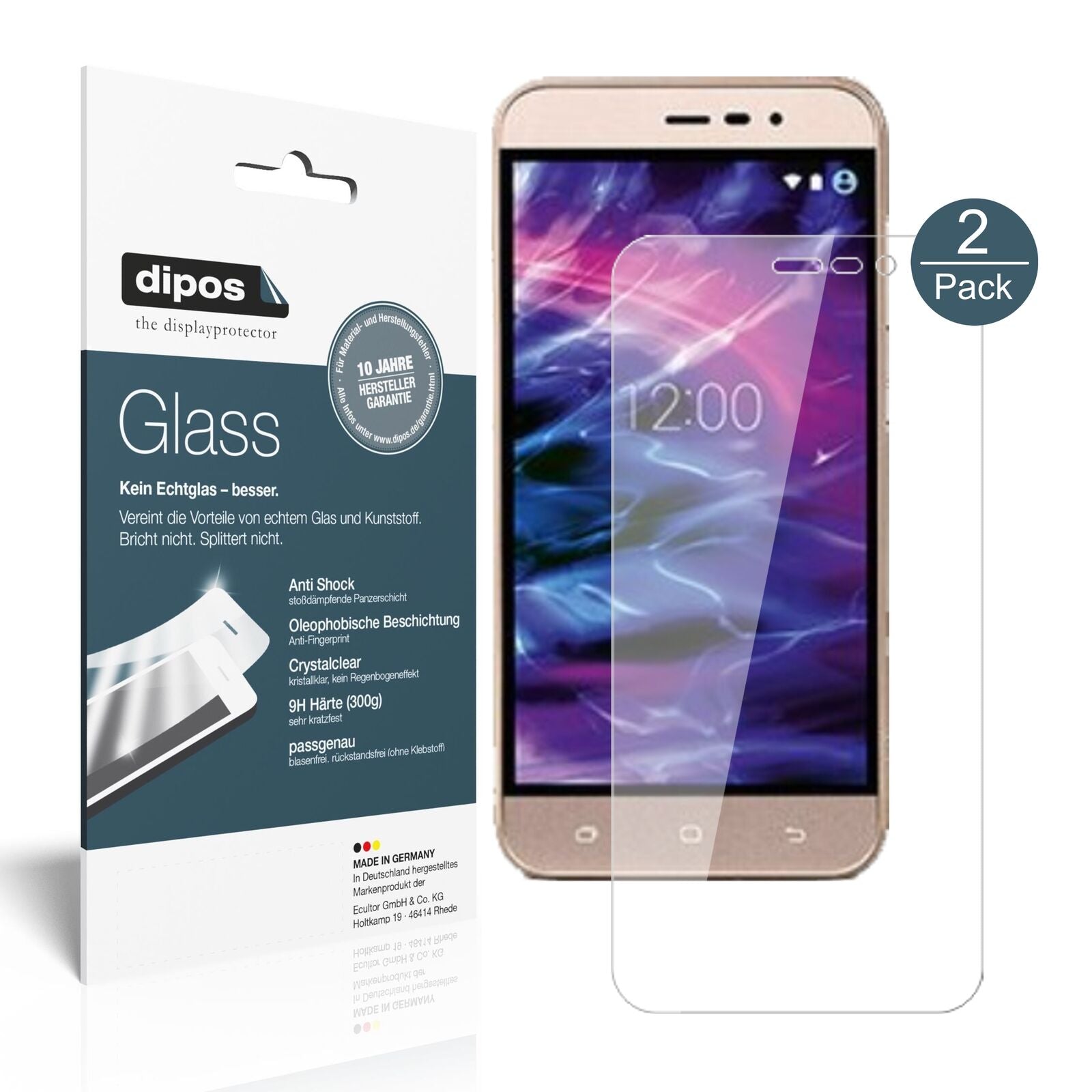 MedionLife E5006 mit aufgebrachter dipos Flex Schutzfolie, glasklare Darstellung ohne Einschränkungen