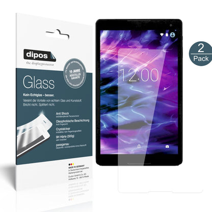 MedionLifeTab P10505 mit aufgebrachter dipos Flex Schutzfolie, glasklare Darstellung ohne Einschränkungen