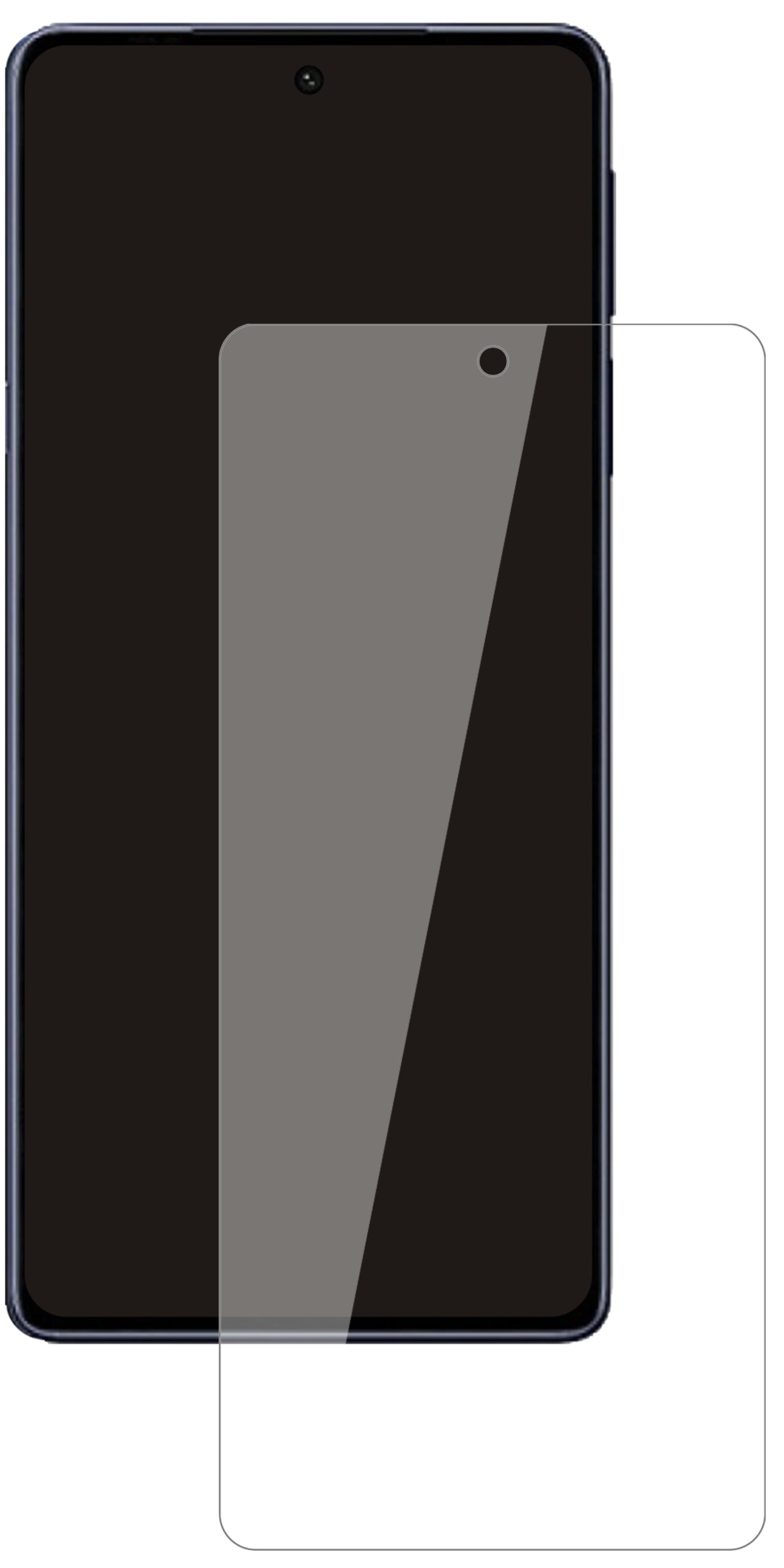 MotorolaEdge X30 mit aufgebrachter dipos Flex Schutzfolie, glasklare Darstellung ohne Einschränkungen