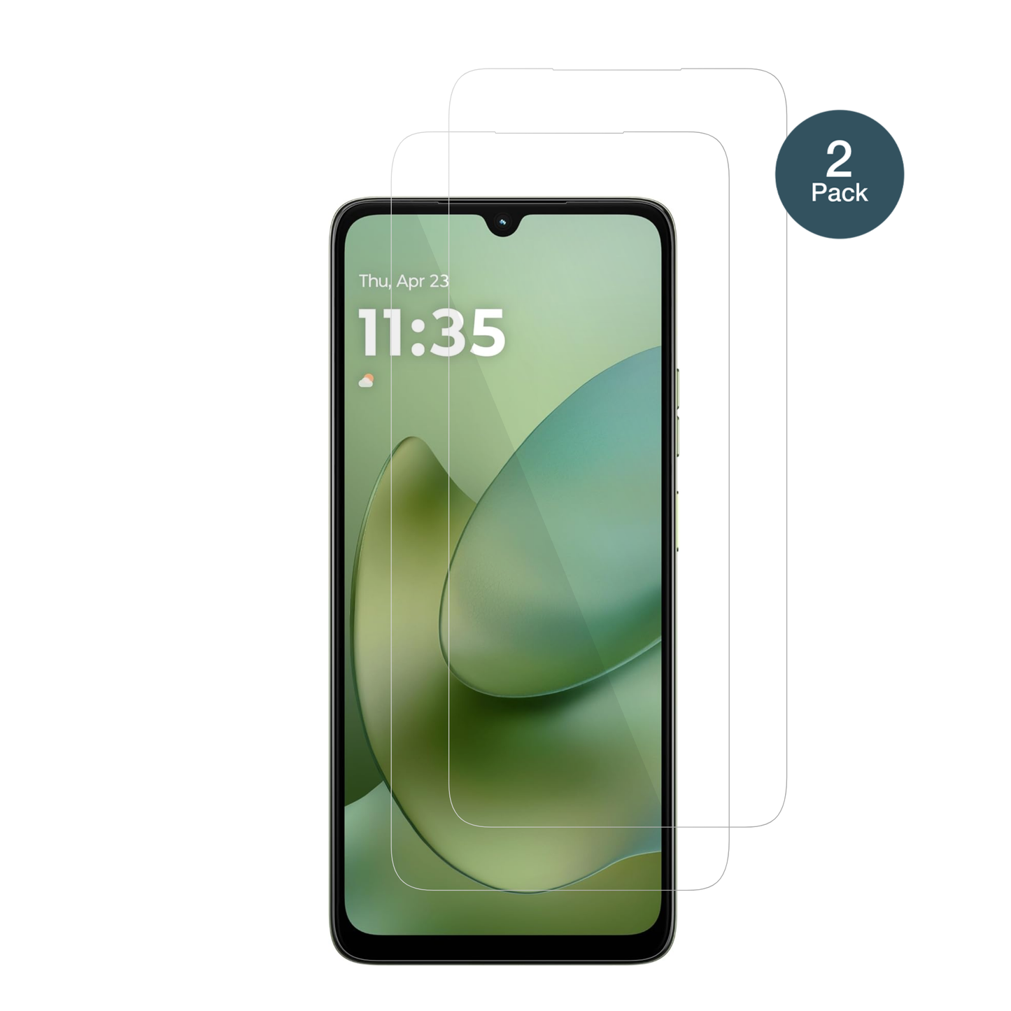 MotorolaMoto G06 mit aufgebrachter dipos Flex Schutzfolie, glasklare Darstellung ohne Einschr�nkungen