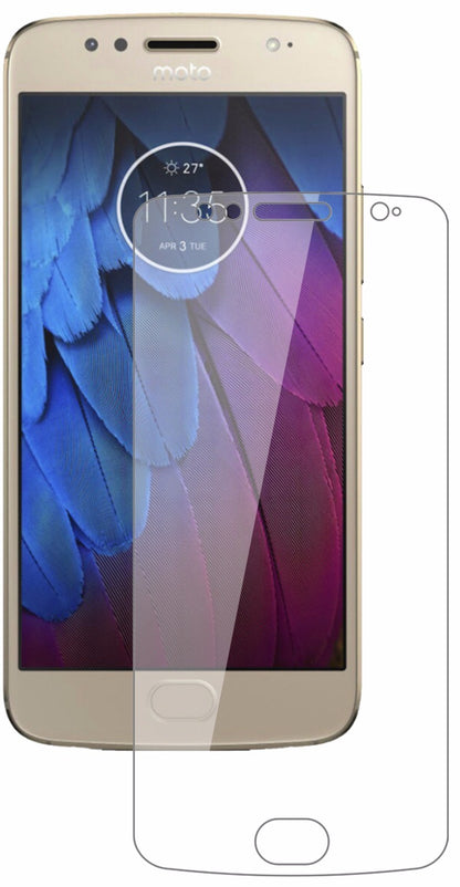 MotorolaMoto G5s Plus mit aufgebrachter dipos Flex Schutzfolie, glasklare Darstellung ohne Einschränkungen