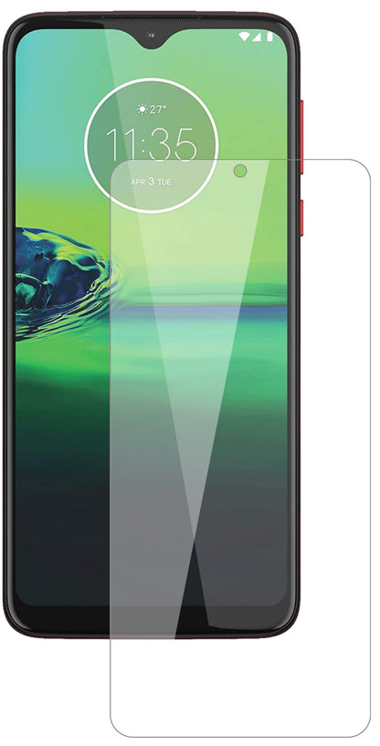 MotorolaMoto G8 Play mit aufgebrachter dipos Flex Schutzfolie, glasklare Darstellung ohne Einschränkungen