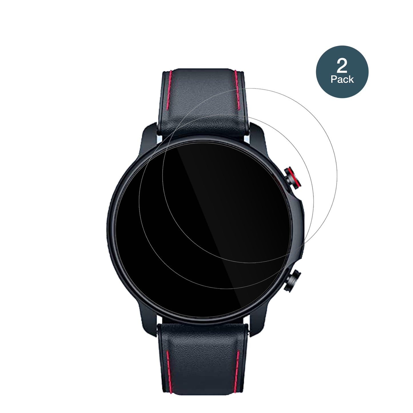 Motsfit1,32 Zoll Smartwatch mit aufgebrachter dipos Flex Schutzfolie, glasklare Darstellung ohne Einschränkungen