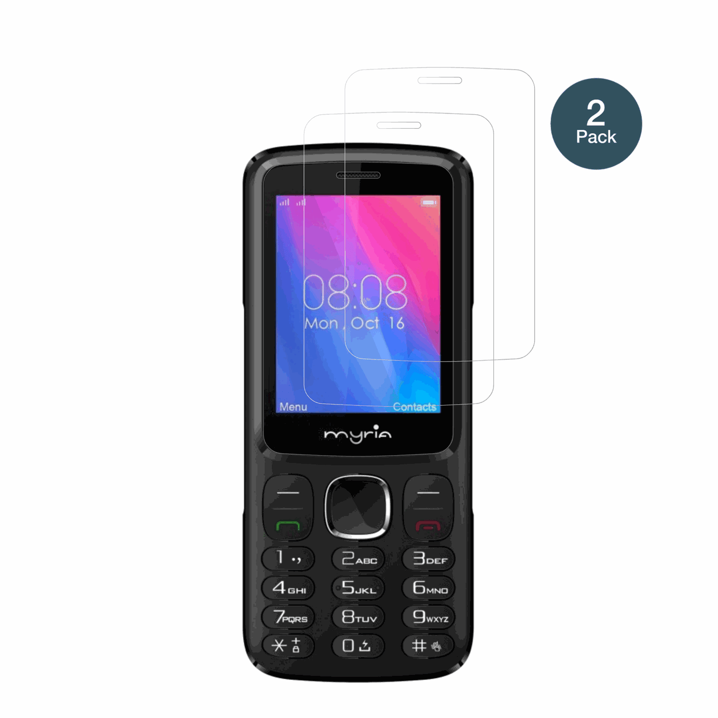 MyriaEndless 3G mit aufgebrachter dipos Flex Schutzfolie, glasklare Darstellung ohne Einschränkungen