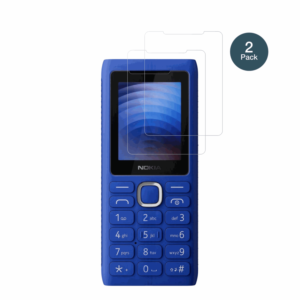 Nokia110 Power mit aufgebrachter dipos Flex Schutzfolie, glasklare Darstellung ohne Einschränkungen
