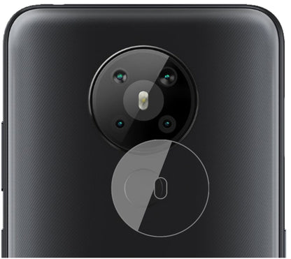 Nokia5.3 Kameralinse mit aufgebrachter dipos Flex Schutzfolie, glasklare Darstellung ohne Einschränkungen