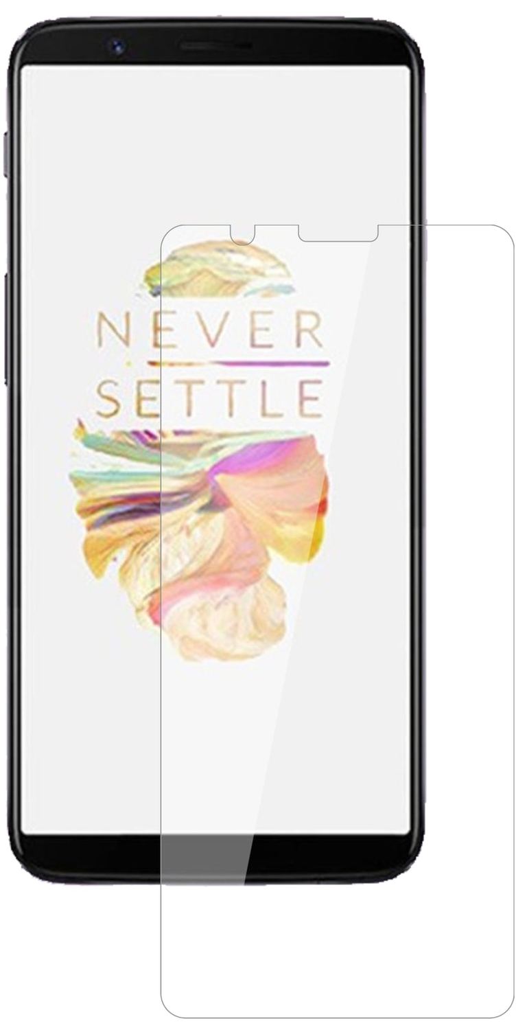 OnePlus5T mit aufgebrachter dipos Flex Schutzfolie, glasklare Darstellung ohne Einschränkungen