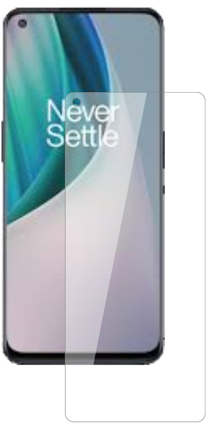 OnePlusNord N10 5G mit aufgebrachter dipos Flex Schutzfolie, glasklare Darstellung ohne Einschränkungen