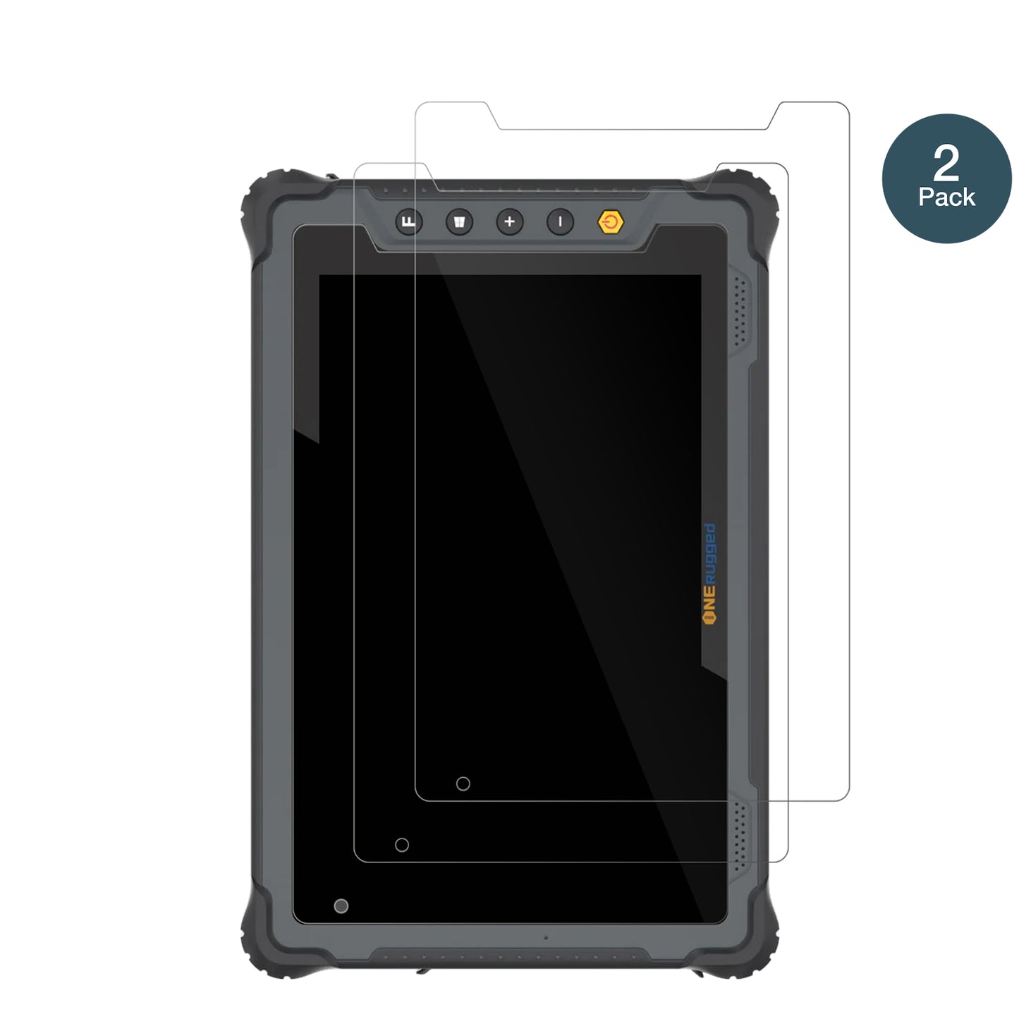 ONERuggedTablet M80J mit aufgebrachter dipos Flex Schutzfolie, glasklare Darstellung ohne Einschränkungen
