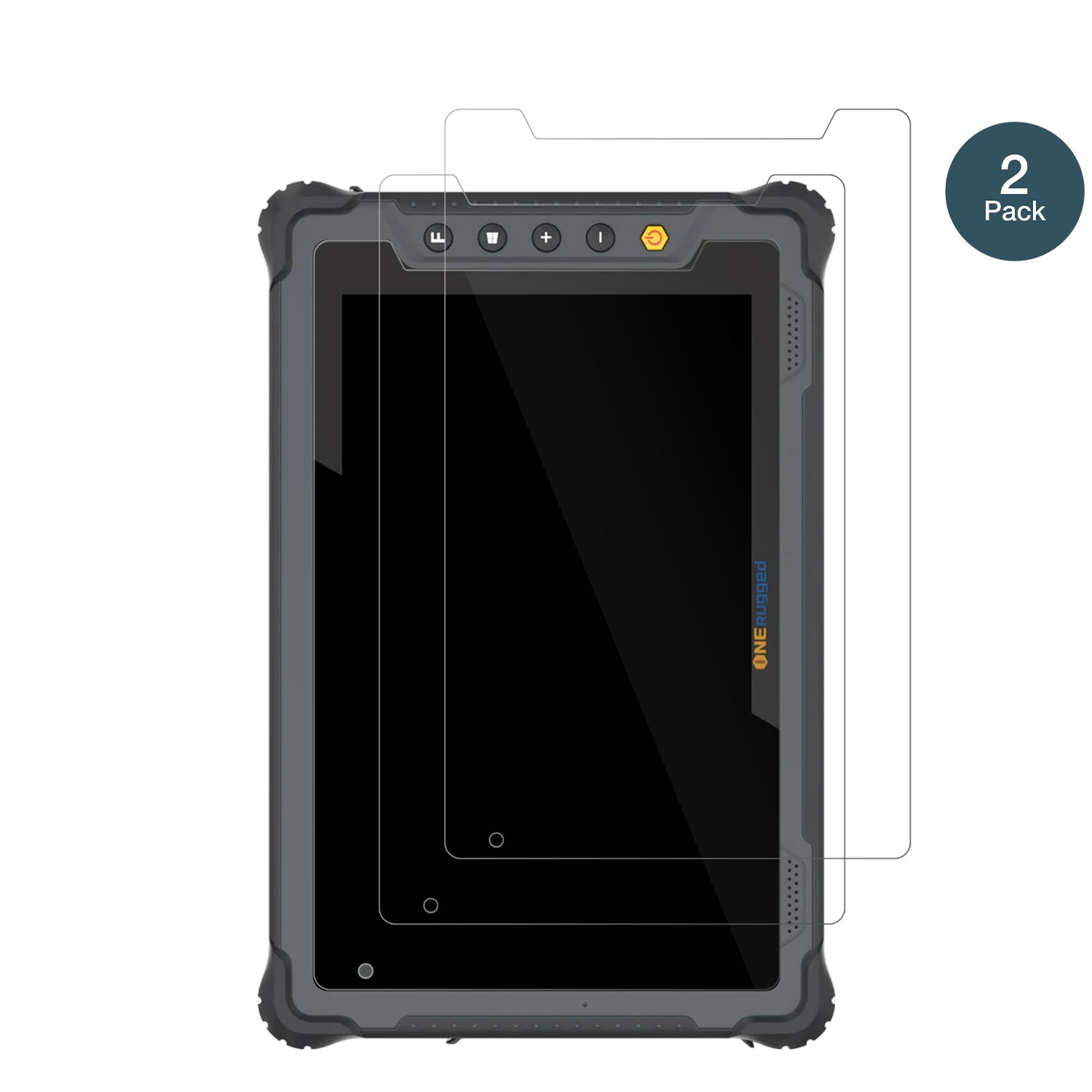 ONERuggedTablet M80J mit aufgebrachter dipos Flex Schutzfolie, glasklare Darstellung ohne Einschränkungen