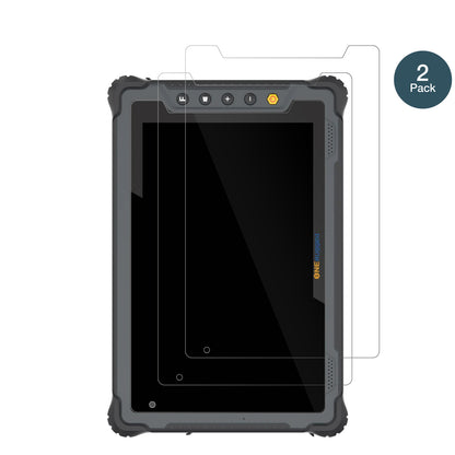 ONERuggedTablet M80J mit aufgebrachter dipos Flex Schutzfolie, glasklare Darstellung ohne Einschränkungen