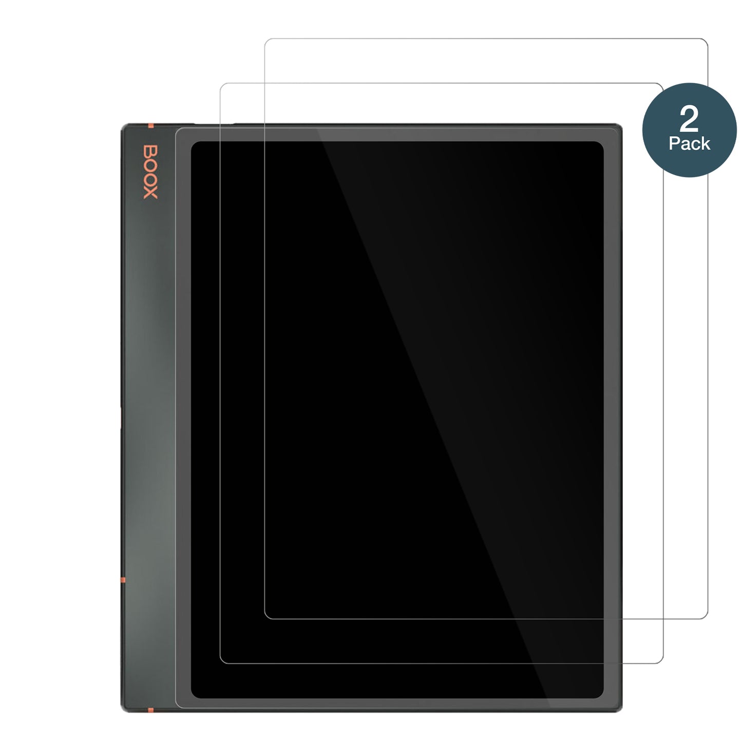 OnyxBoox Note Air3 mit aufgebrachter dipos Flex Schutzfolie, glasklare Darstellung ohne Einschränkungen