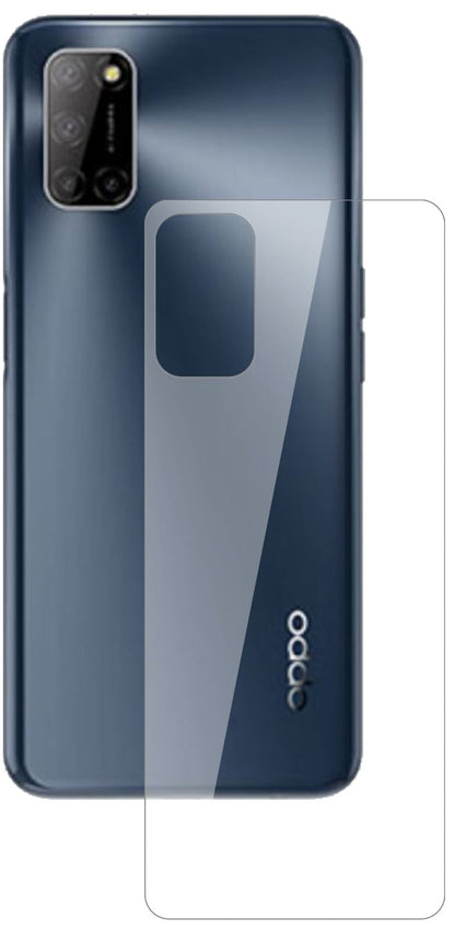 OppoA72 Rückseite mit aufgebrachter dipos Flex Schutzfolie, glasklare Darstellung ohne Einschränkungen