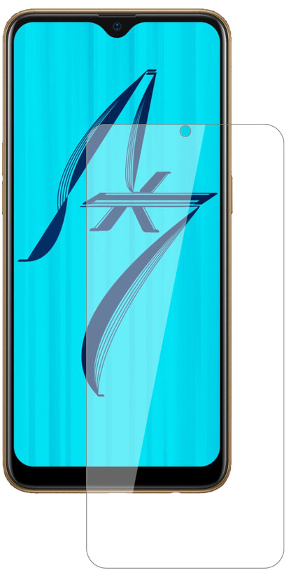 OppoAX7 Pro mit aufgebrachter dipos Flex Schutzfolie, glasklare Darstellung ohne Einschränkungen