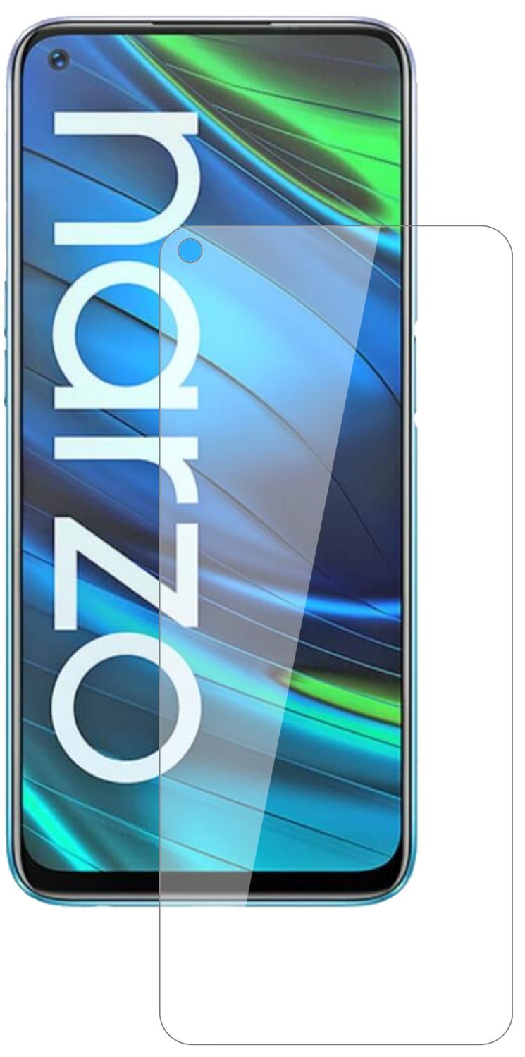 OppoRealme Narzo 20 Pro mit aufgebrachter dipos Flex Schutzfolie, glasklare Darstellung ohne Einschränkungen