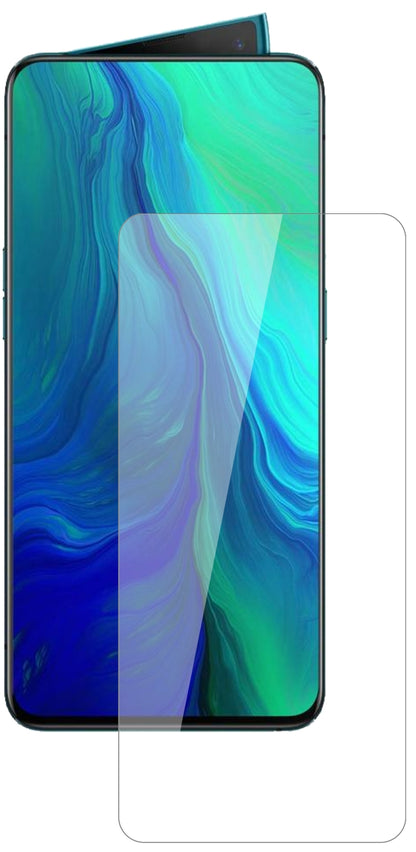 OppoReno 10X Zoom mit aufgebrachter dipos Flex Schutzfolie, glasklare Darstellung ohne Einschränkungen