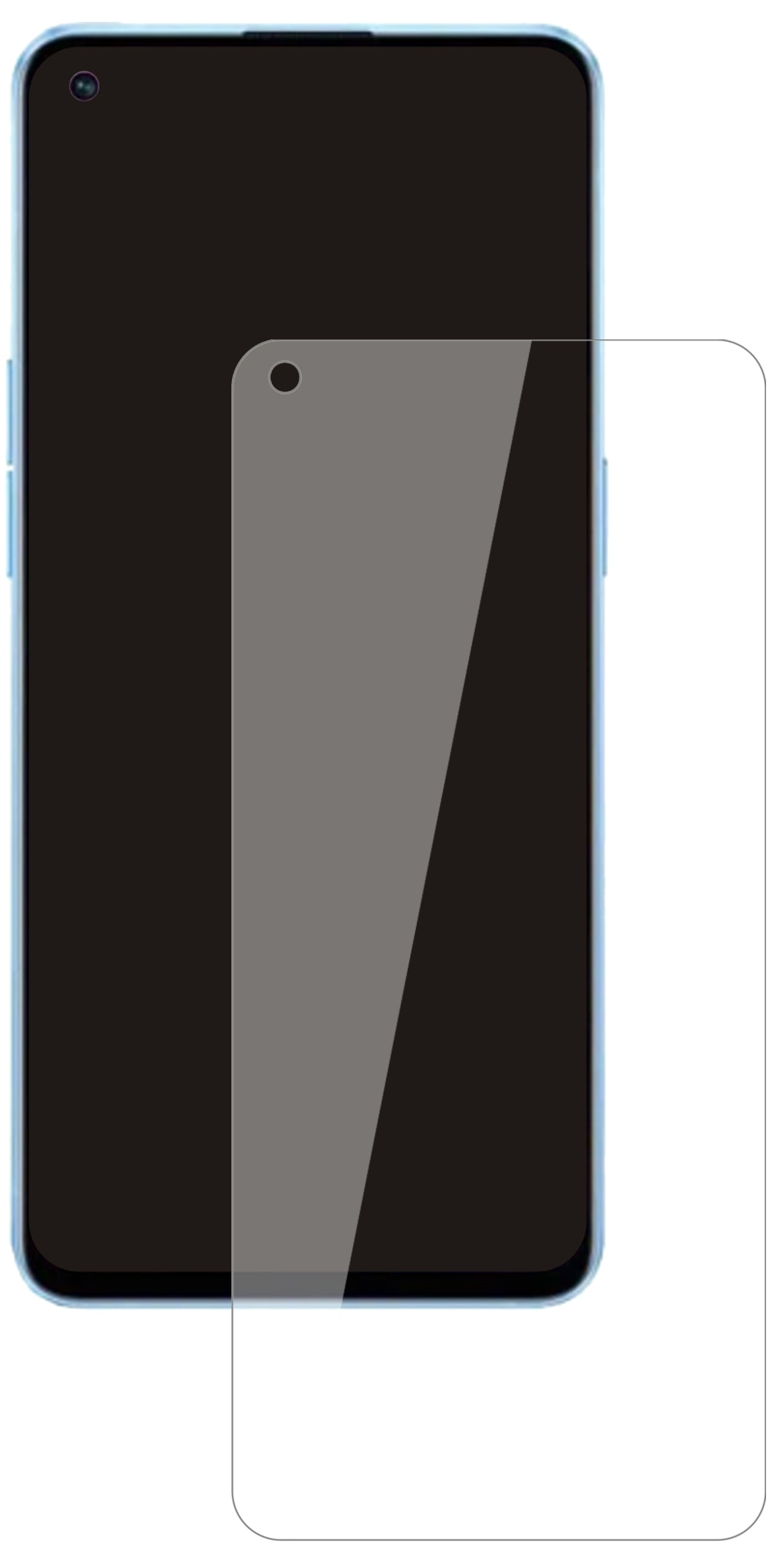 OppoReno 7 Pro mit aufgebrachter dipos Flex Schutzfolie, glasklare Darstellung ohne Einschränkungen