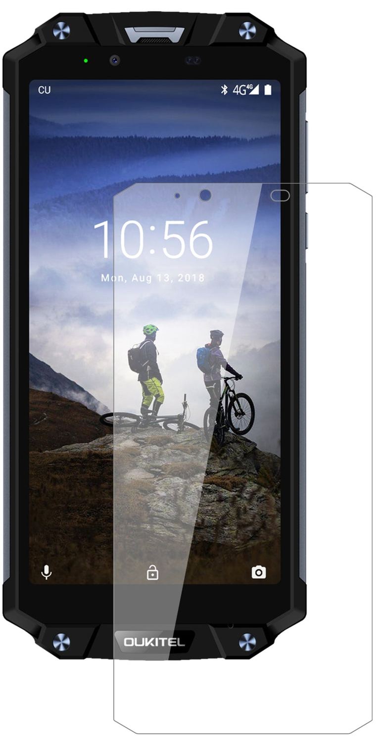OukitelWP2 mit aufgebrachter dipos Flex Schutzfolie, glasklare Darstellung ohne Einschränkungen