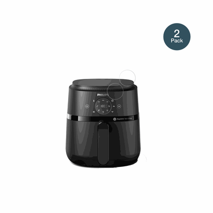 PhilipsAirfryer 2000 Gen 2 4.2L mit aufgebrachter dipos Flex Schutzfolie, glasklare Darstellung ohne Einschränkungen