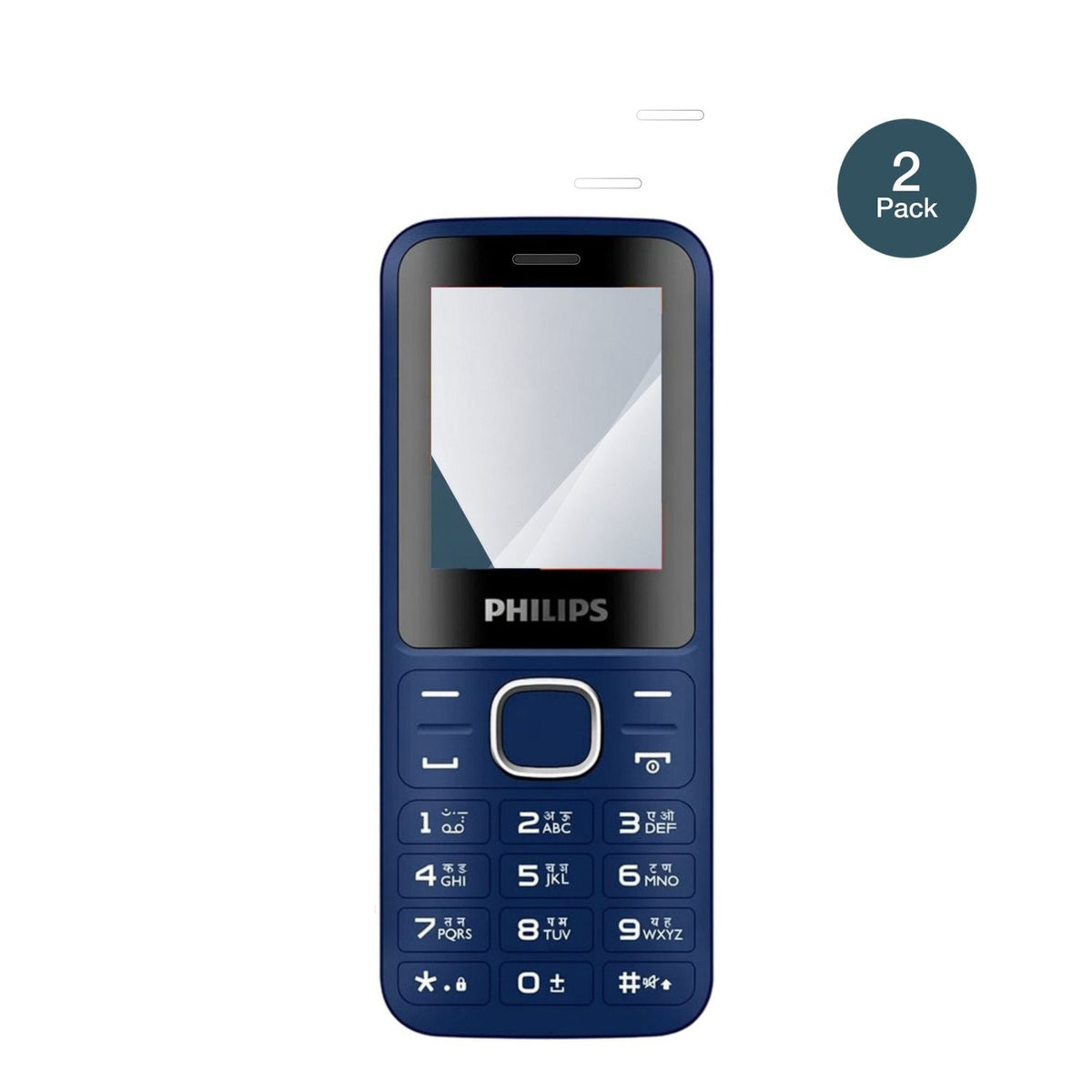 PhilipsE2104 mit aufgebrachter dipos Flex Schutzfolie, glasklare Darstellung ohne Einschränkungen