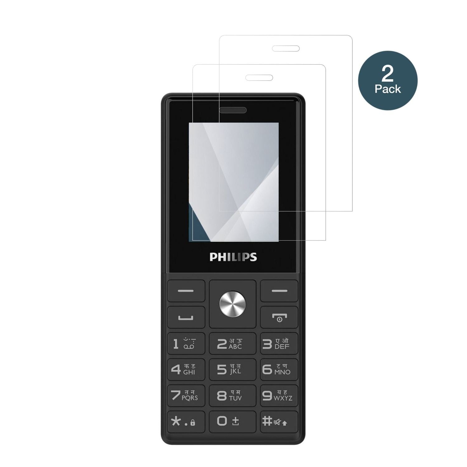 PhilipsE2112 mit aufgebrachter dipos Flex Schutzfolie, glasklare Darstellung ohne Einschränkungen
