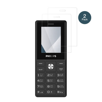 PhilipsE2112 mit aufgebrachter dipos Flex Schutzfolie, glasklare Darstellung ohne Einschränkungen