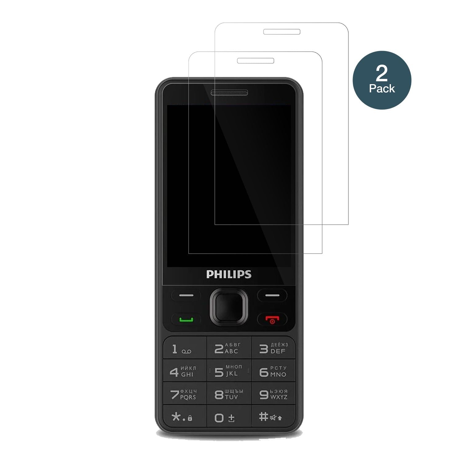 PhilipsXenium E185 mit aufgebrachter dipos Flex Schutzfolie, glasklare Darstellung ohne Einschränkungen
