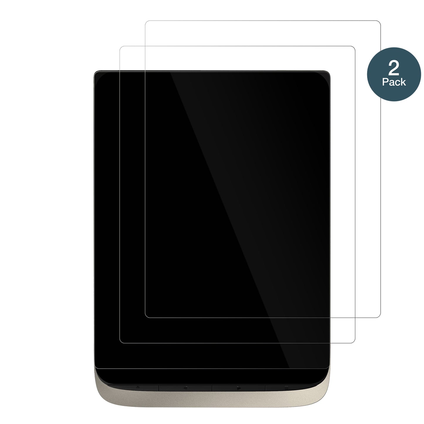 PocketBookInkPad Color 3 mit aufgebrachter dipos Flex Schutzfolie, glasklare Darstellung ohne Einschränkungen