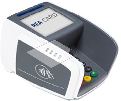REA CARDT7 pro touch mit aufgebrachter dipos Flex Schutzfolie, glasklare Darstellung ohne Einschränkungen