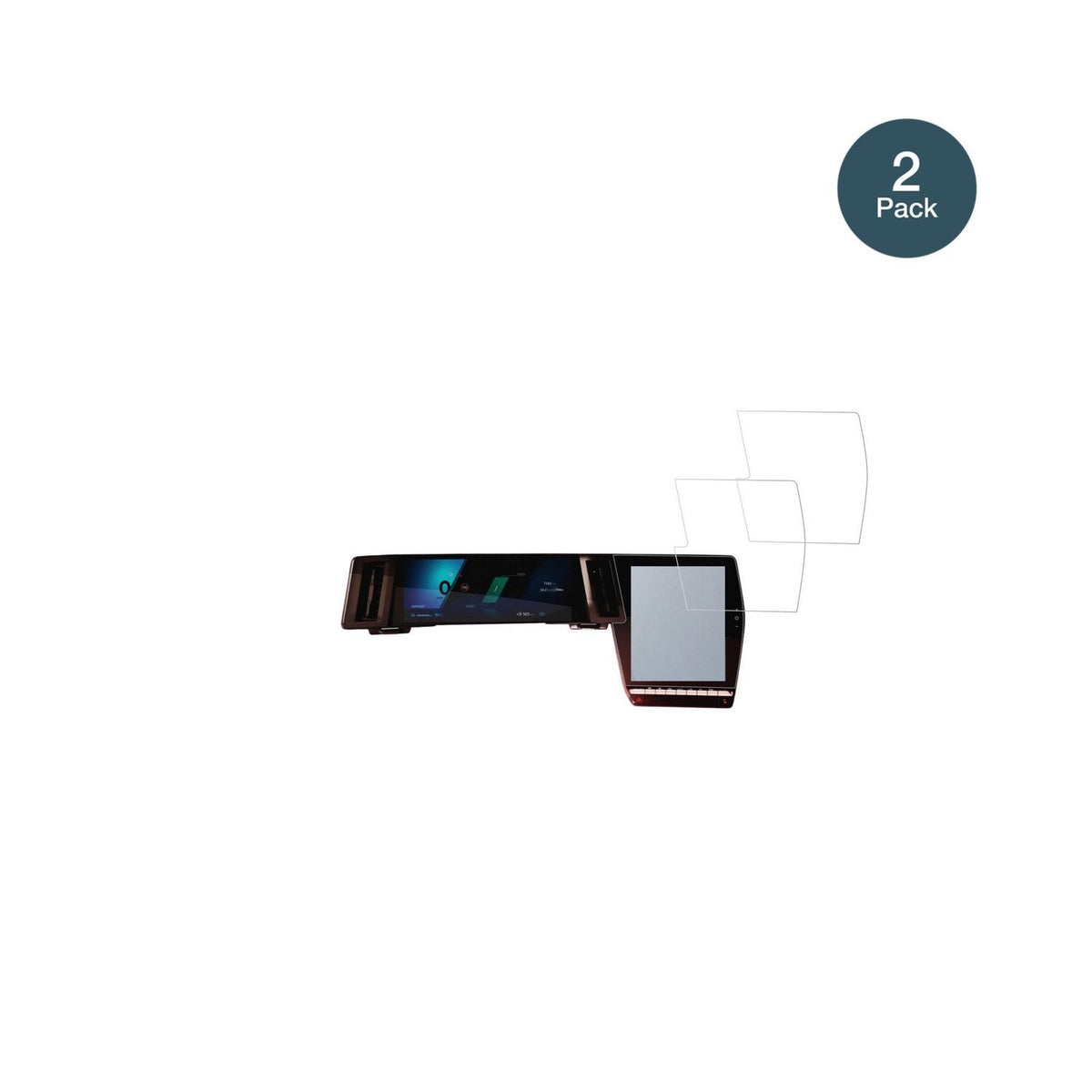2x Screen Protector for Renault Espace openR Link 12 Flexible Glass 9H dipos