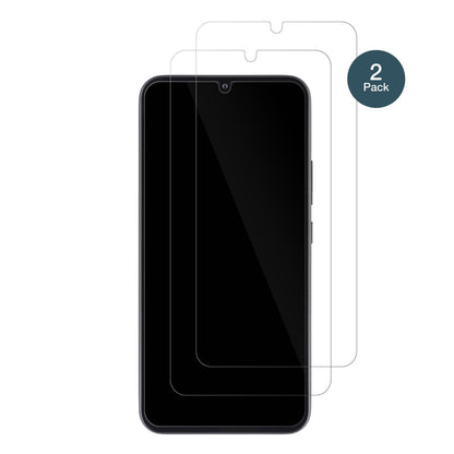 SamsungGalaxy A34 5G mit aufgebrachter dipos Flex Schutzfolie, glasklare Darstellung ohne Einschränkungen