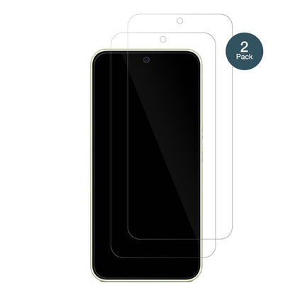 SamsungGalaxy A54 mit aufgebrachter dipos Flex Schutzfolie, glasklare Darstellung ohne Einschränkungen