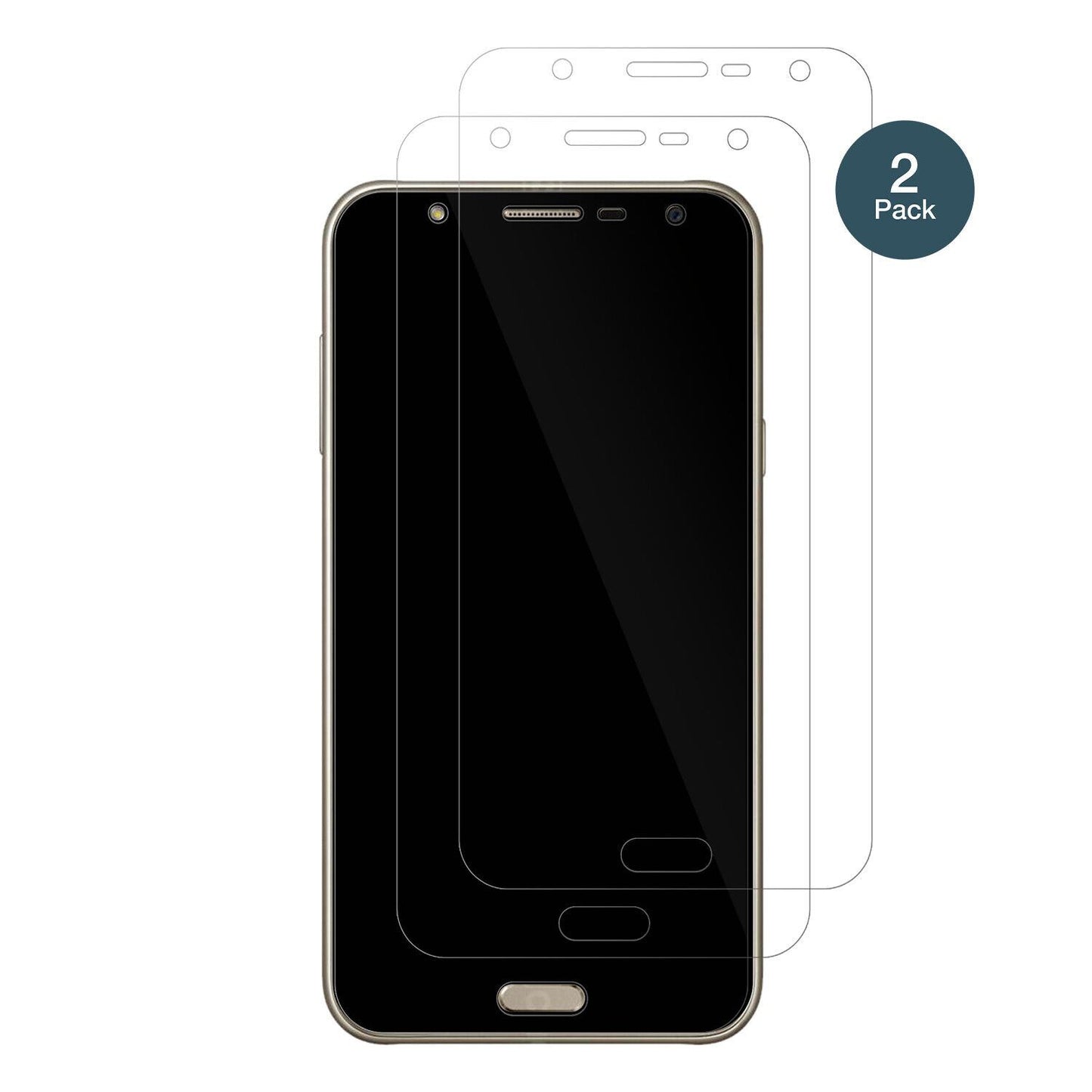 SamsungGalaxy J7 Neo mit aufgebrachter dipos Flex Schutzfolie, glasklare Darstellung ohne Einschränkungen