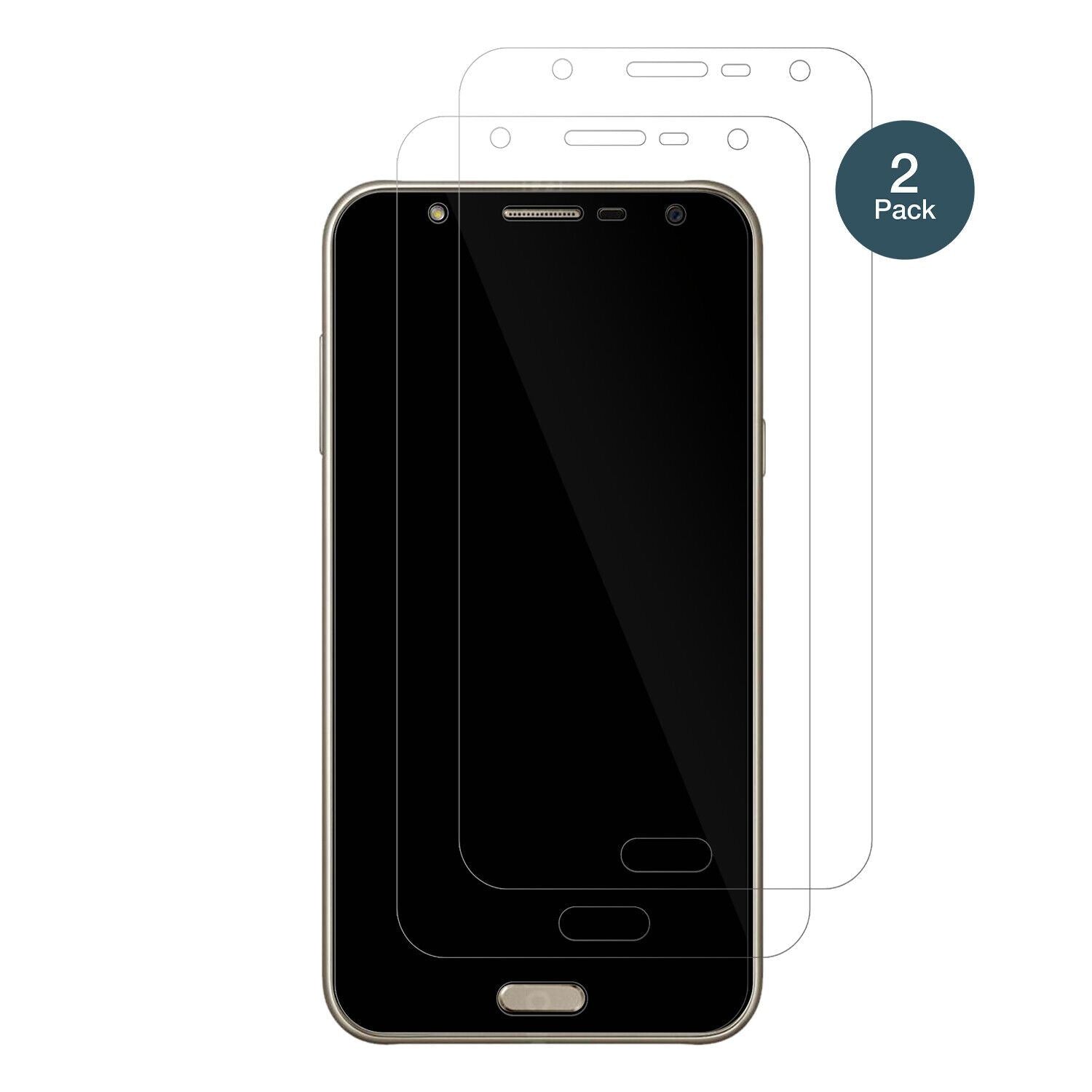 SamsungGalaxy J7 Neo mit aufgebrachter dipos Flex Schutzfolie, glasklare Darstellung ohne Einschränkungen