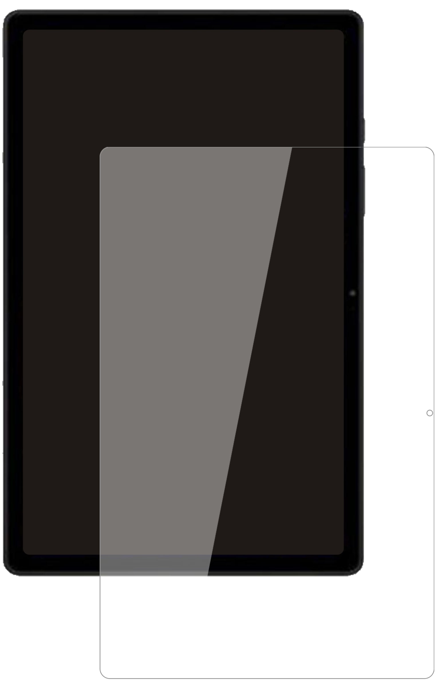 SamsungGalaxy Tab A8 10.5 Zoll (2021) mit aufgebrachter dipos Flex Schutzfolie, glasklare Darstellung ohne Einschränkungen