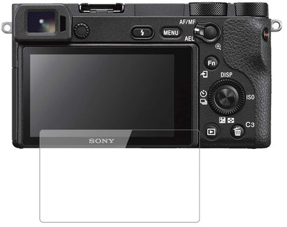 SonyAlpha 6600 mit aufgebrachter dipos Flex Schutzfolie, glasklare Darstellung ohne Einschränkungen
