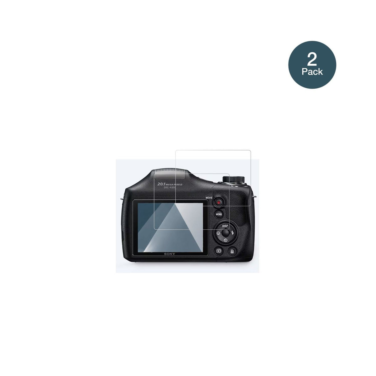 SonyDSC-H300 mit aufgebrachter dipos Flex Schutzfolie, glasklare Darstellung ohne Einschränkungen