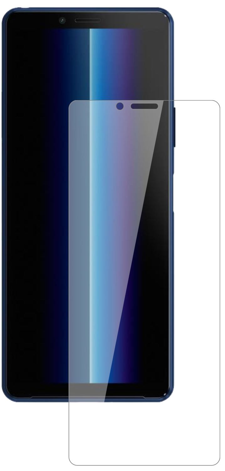 SonyXperia 10 II mit aufgebrachter dipos Flex Schutzfolie, glasklare Darstellung ohne Einschränkungen