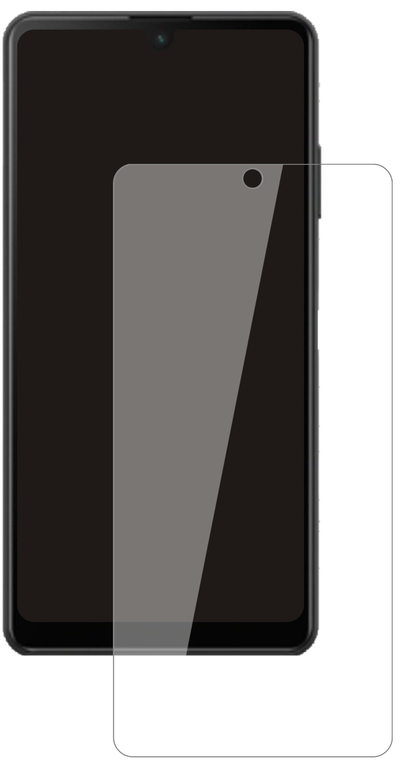 SonyXperia Ace 2 mit aufgebrachter dipos Flex Schutzfolie, glasklare Darstellung ohne Einschränkungen