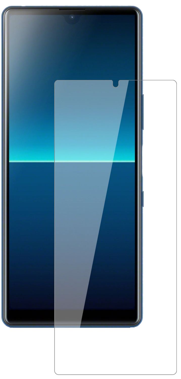 SonyXperia L4 mit aufgebrachter dipos Flex Schutzfolie, glasklare Darstellung ohne Einschränkungen