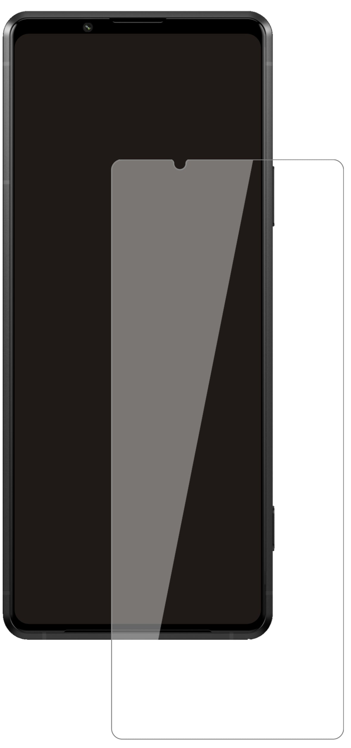 SonyXperia Pro-I mit aufgebrachter dipos Flex Schutzfolie, glasklare Darstellung ohne Einschränkungen