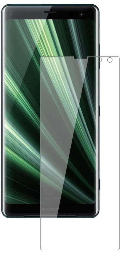 SonyXperia XZ3 mit aufgebrachter dipos Flex Schutzfolie, glasklare Darstellung ohne Einschränkungen