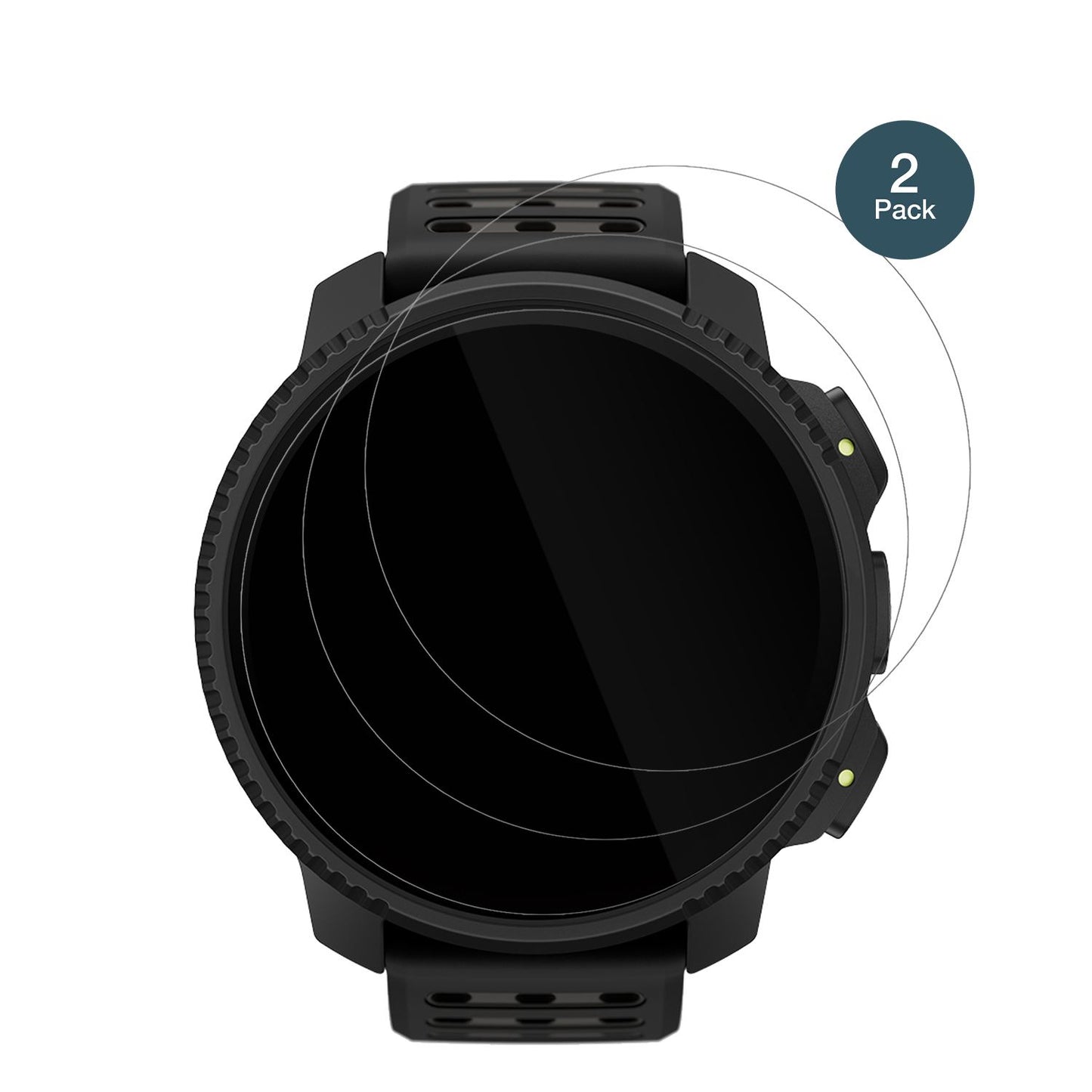SuuntoVertical 2 mit aufgebrachter dipos Flex Schutzfolie, glasklare Darstellung ohne Einschränkungen
