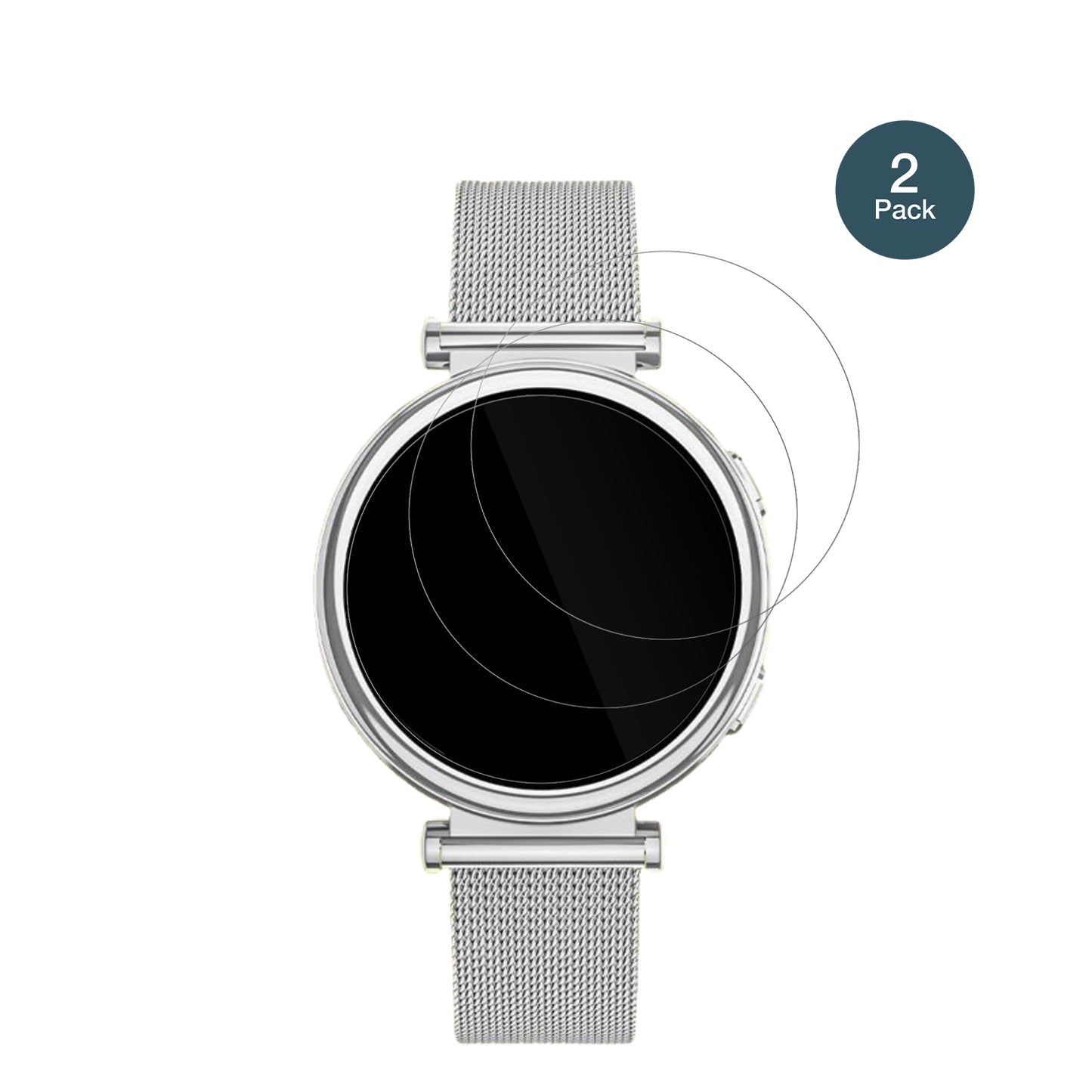 SWGOTAI109 Smartwatch mit aufgebrachter dipos Flex Schutzfolie, glasklare Darstellung ohne Einschränkungen
