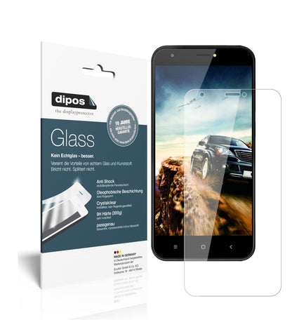 UlefoneS7 Pro mit aufgebrachter dipos Flex Schutzfolie, glasklare Darstellung ohne Einschränkungen