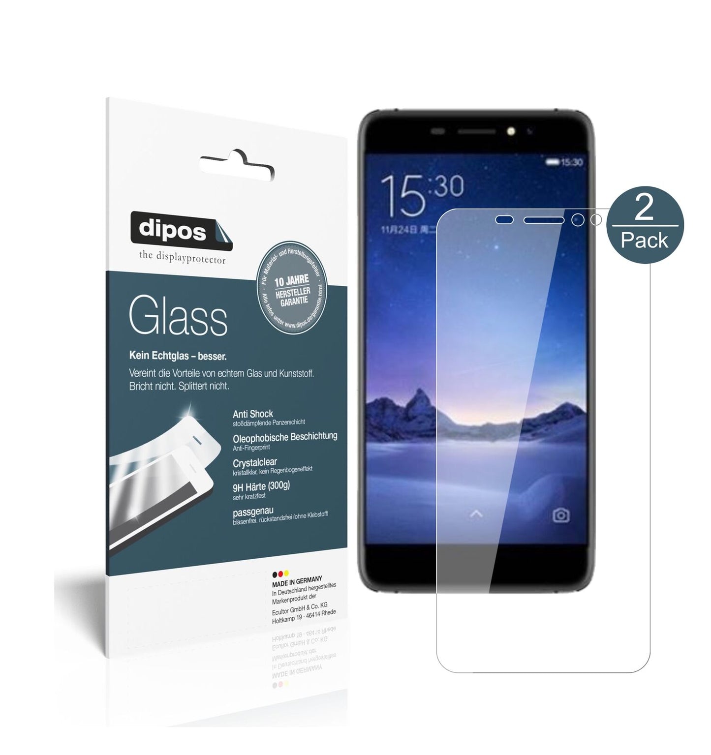 UlefoneS8 Pro mit aufgebrachter dipos Flex Schutzfolie, glasklare Darstellung ohne Einschränkungen