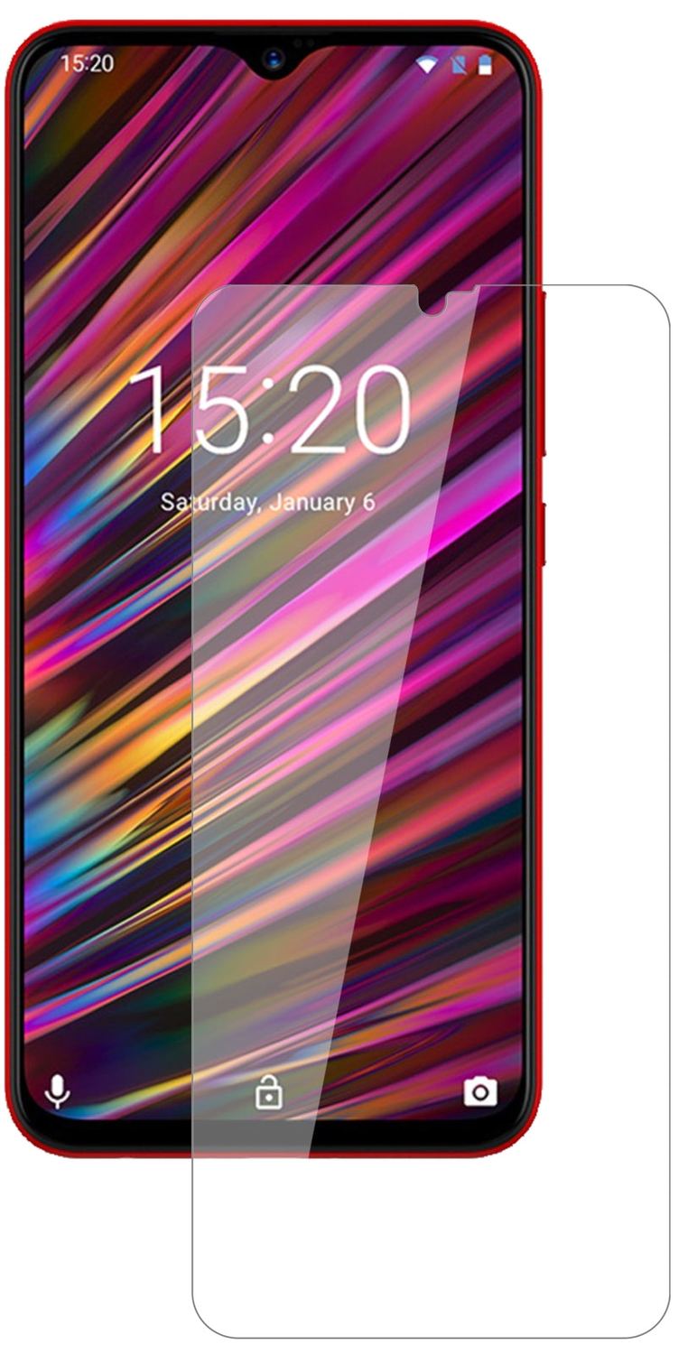 UmidigiF1 mit aufgebrachter dipos Flex Schutzfolie, glasklare Darstellung ohne Einschränkungen