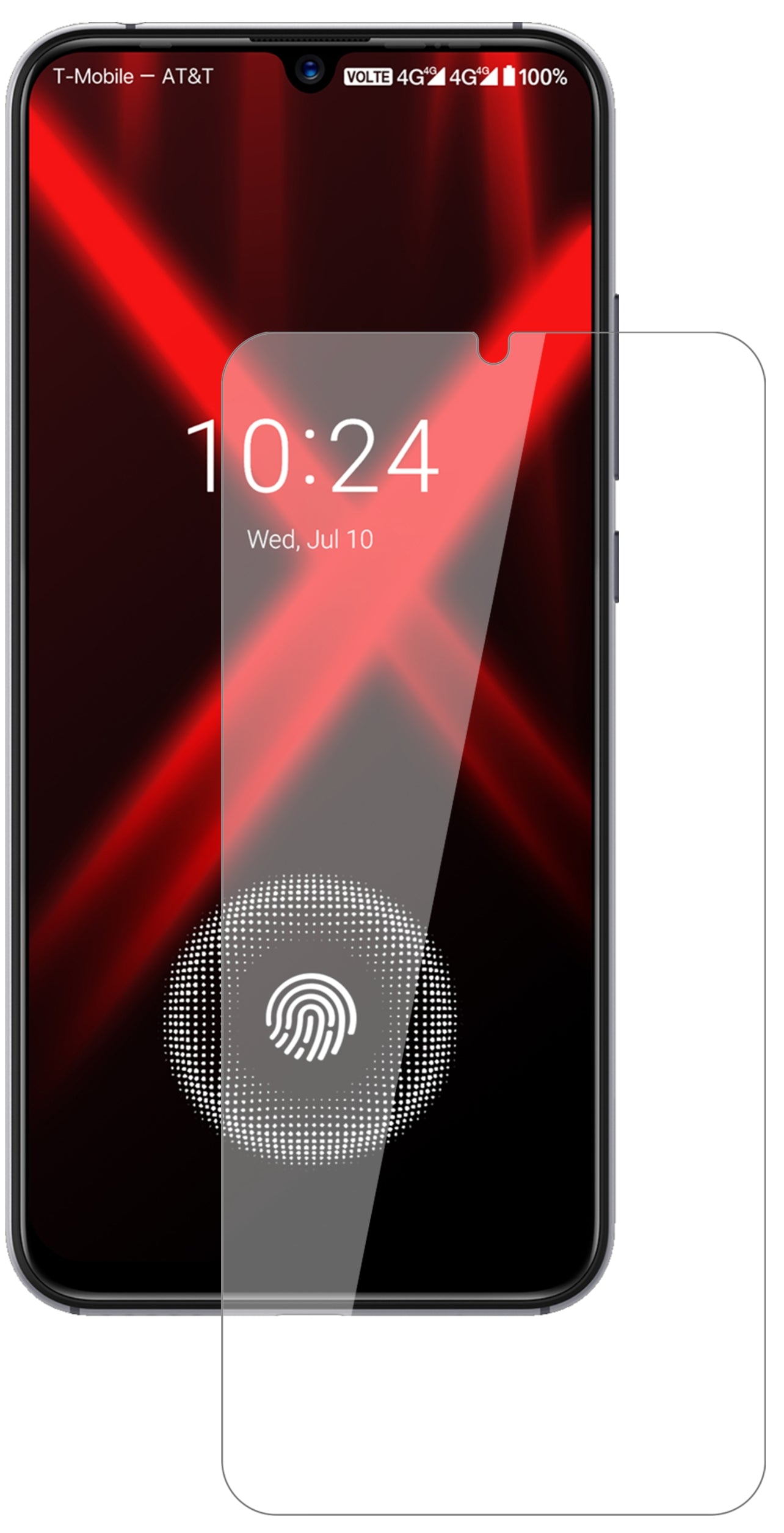 UmidigiX mit aufgebrachter dipos Flex Schutzfolie, glasklare Darstellung ohne Einschränkungen