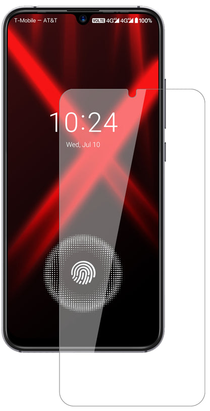 UmidigiX mit aufgebrachter dipos Flex Schutzfolie, glasklare Darstellung ohne Einschränkungen