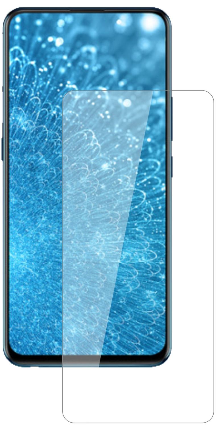 VivoV15 Pro mit aufgebrachter dipos Flex Schutzfolie, glasklare Darstellung ohne Einschränkungen